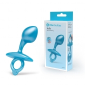 Голубая анальная пробка для массажа простаты Bulb Silicone Prostate Plug - 10,7 см. - b-Vibe - в Мурманске купить с доставкой