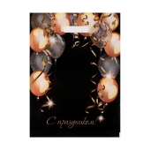 Пакет с вырубной ручкой и принтом в виде шариков (30х40 см) - Сима-Ленд - купить с доставкой в Мурманске