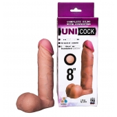 Фаллическая насадка для страпона UNICOCK 8  - 20 см. - LOVETOY (А-Полимер) - купить с доставкой в Мурманске
