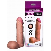 Фаллическая насадка для страпона UNICOCK 8  - 20 см. - LOVETOY (А-Полимер) - купить с доставкой в Мурманске