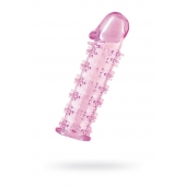 Розовая насадка на пенис с шипами - 12,5 см. - A-toys - в Мурманске купить с доставкой