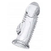 Прозрачная насадка на пенис с шипиками и коготком - 13,5 см. - A-toys - в Мурманске купить с доставкой
