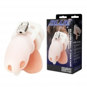 Белая клетка для пениса Silicone Small 2 in Cock Cage With Ball Divider - BlueLine - купить с доставкой в Мурманске