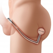 Кольцо на пенис с анальным стимулятором Stainless Steel Anal Hook   Cock Ring - BlueLine - в Мурманске купить с доставкой