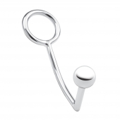 Кольцо на пенис с анальным стимулятором Stainless Steel Anal Hook   Cock Ring - BlueLine - в Мурманске купить с доставкой