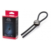 Тёмно-серое эрекционное кольцо с зажимом Again and Again Adjustable Cock Ring - Fifty Shades of Grey - в Мурманске купить с доставкой