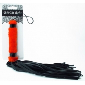 Нежная плеть с красным мехом BDSM Light - 43 см. - БДСМ Арсенал - купить с доставкой в Мурманске