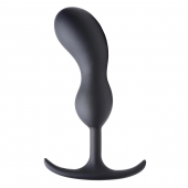 Черный массажер простаты с утяжелителями Premium Silicone Weighted Prostate Plug Large - 18,8 см. - XR Brands - в Мурманске купить с доставкой