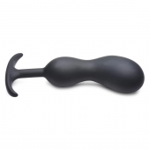 Черный массажер простаты с утяжелителями Premium Silicone Weighted Prostate Plug XL - 20,8 см. - XR Brands - в Мурманске купить с доставкой