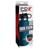 Смуглый мастурбатор-вагина в синей колбе F*ck Flask - Pipedream - в Мурманске купить с доставкой