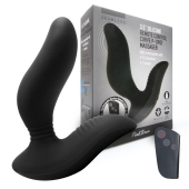 Черный вибромассажер простаты 3,5’’ Remote Control Curve P-spot Massager - 12 см. - Erokay - в Мурманске купить с доставкой