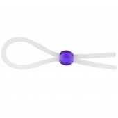 Прозрачное лассо с фиолетовой бусиной SILICONE COCK RING WITH BEAD LAVENDER - NMC - в Мурманске купить с доставкой