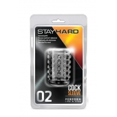 Прозрачная насадка на пенис с шишечками STAY HARD COCK SLEEVE 02 CLEAR - Blush Novelties - в Мурманске купить с доставкой