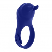 Синее эрекционное виброкольцо с клиторальной подушечкой и пультом ДУ Adjustable Fun Ring - Zero Tolerance - в Мурманске купить с доставкой