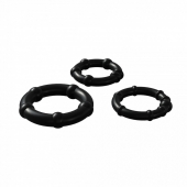 Набор из 3 черных эрекционных колец Babooom Ring Set - Adrien Lastic - в Мурманске купить с доставкой