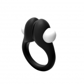 Черное эрекционное кольцо Zippy Vibrating Ring With Bullet - Adrien Lastic - в Мурманске купить с доставкой