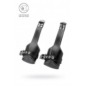 Черные подвесы с белой строчкой - Pecado - купить с доставкой в Мурманске