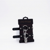 Черно-красные кожаные оковы - Crazy Handmade - купить с доставкой в Мурманске
