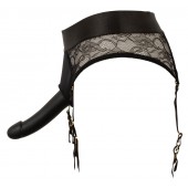 Черный женский страпон Strap-on Set: трусики и насадка - Orion - купить с доставкой в Мурманске