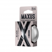 Черные утолщенные презервативы MAXUS Extra Strong с железным кейсом - 3 шт. - Maxus - купить с доставкой в Мурманске