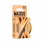 Точечные презервативы MAXUS 2000 Amazing Dots с железным кейсом - 3 шт. - Maxus - купить с доставкой в Мурманске