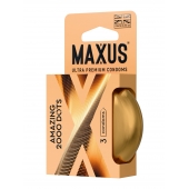 Точечные презервативы MAXUS 2000 Amazing Dots с железным кейсом - 3 шт. - Maxus - купить с доставкой в Мурманске