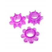 Набор из 3 лиловых эрекционных колец различной формы - Erowoman-Eroman - в Мурманске купить с доставкой