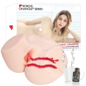 Мастурбатор-полуторс с двойным слоем материала и вибрацией Jenny Onahole Real Vagina - KOKOS - в Мурманске купить с доставкой