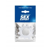 Прозрачное эрекционное кольцо со стимулирующими шариками - Sex Expert - в Мурманске купить с доставкой
