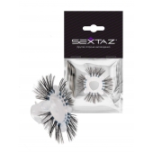 Эластичное эрекционное кольцо с черными «ресничками» - Sextaz - в Мурманске купить с доставкой