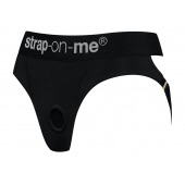 Черные трусики для насадок Heroine Lingerie Harness - size XL - Strap-on-me - купить с доставкой в Мурманске