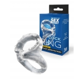 Прозрачное двойное эрекционное кольцо - Sex Expert - в Мурманске купить с доставкой