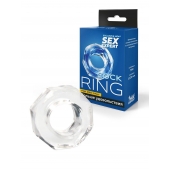 Прозрачное эрекционное кольцо в форме гайки - Sex Expert - в Мурманске купить с доставкой