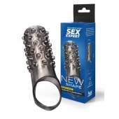 Дымчатая насадка на пенис с выпуклостями - 12 см. - Sex Expert - в Мурманске купить с доставкой