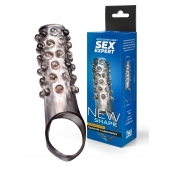 Дымчатая насадка на пенис с выпуклостями - 11 см. - Sex Expert - в Мурманске купить с доставкой