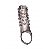 Дымчатая насадка на пенис с выпуклостями - 11 см. - Sex Expert - в Мурманске купить с доставкой