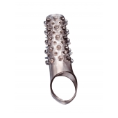 Дымчатая насадка на пенис с шипами и выпуклостями - 12 см. - Sex Expert - в Мурманске купить с доставкой