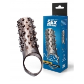 Дымчатая насадка на пенис с шипами и выпуклостями - 12,5 см. - Sex Expert - в Мурманске купить с доставкой