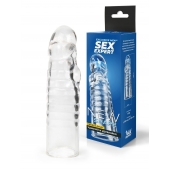 Прозрачная закрытая насадка на член - 15 см. - Sex Expert - в Мурманске купить с доставкой
