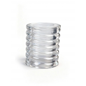 Прозрачная сквозная насадка на пенис с ребрышками - Sex Expert - в Мурманске купить с доставкой