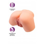 Телесный реалистичный мастурбатор-полуторс с 2 любовными входами - No Name - в Мурманске купить с доставкой