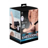 Телесный полый страпон с вибрацией Erection Agents - 24,1 см. - NMC - купить с доставкой в Мурманске