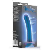 Синяя насадка с гладкой поверхностью Surrender 5.75 Inch Intermediate Pegging Dildo - 14,6 см. - Blush Novelties - купить с доставкой в Мурманске