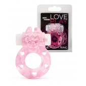 Розовое эрекционное виброкольцо в форме зайчика - 1137 - в Мурманске купить с доставкой