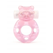 Розовое эрекционное виброкольцо в форме мишки - 1137 - в Мурманске купить с доставкой