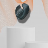 Серый сквозной мастурбатор с вибрацией Manwan Starter - Manwan - в Мурманске купить с доставкой