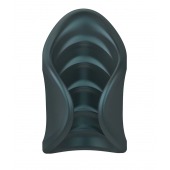 Серый сквозной мастурбатор с вибрацией Manwan Starter - Manwan - в Мурманске купить с доставкой