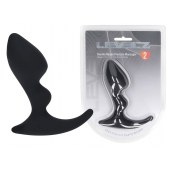 Черная анальная пробка для массажа простаты Double Ripple Silicone Prostate Massager - Shots Media BV - в Мурманске купить с доставкой