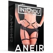 Черные стрепы на бёдра Aneir - Intoyou - купить с доставкой в Мурманске