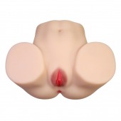 Телесный мастурбатор с 2 любовными отверстиями Olivia - Baile - в Мурманске купить с доставкой